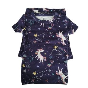 New FISH STIX By Stitch Fix Navy Unicorn 2 Piece Pajama Set Size 2T